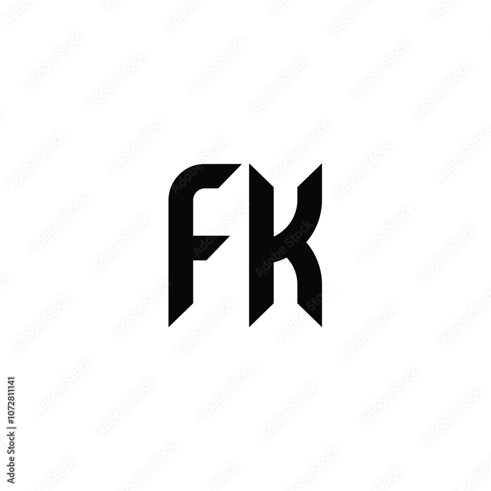 FK monogram logo design letter text name symbol monochrome logotype alphabet character simple logo FK monogram logo design letter text name symbol monochrome logotype alphabet character simple logo