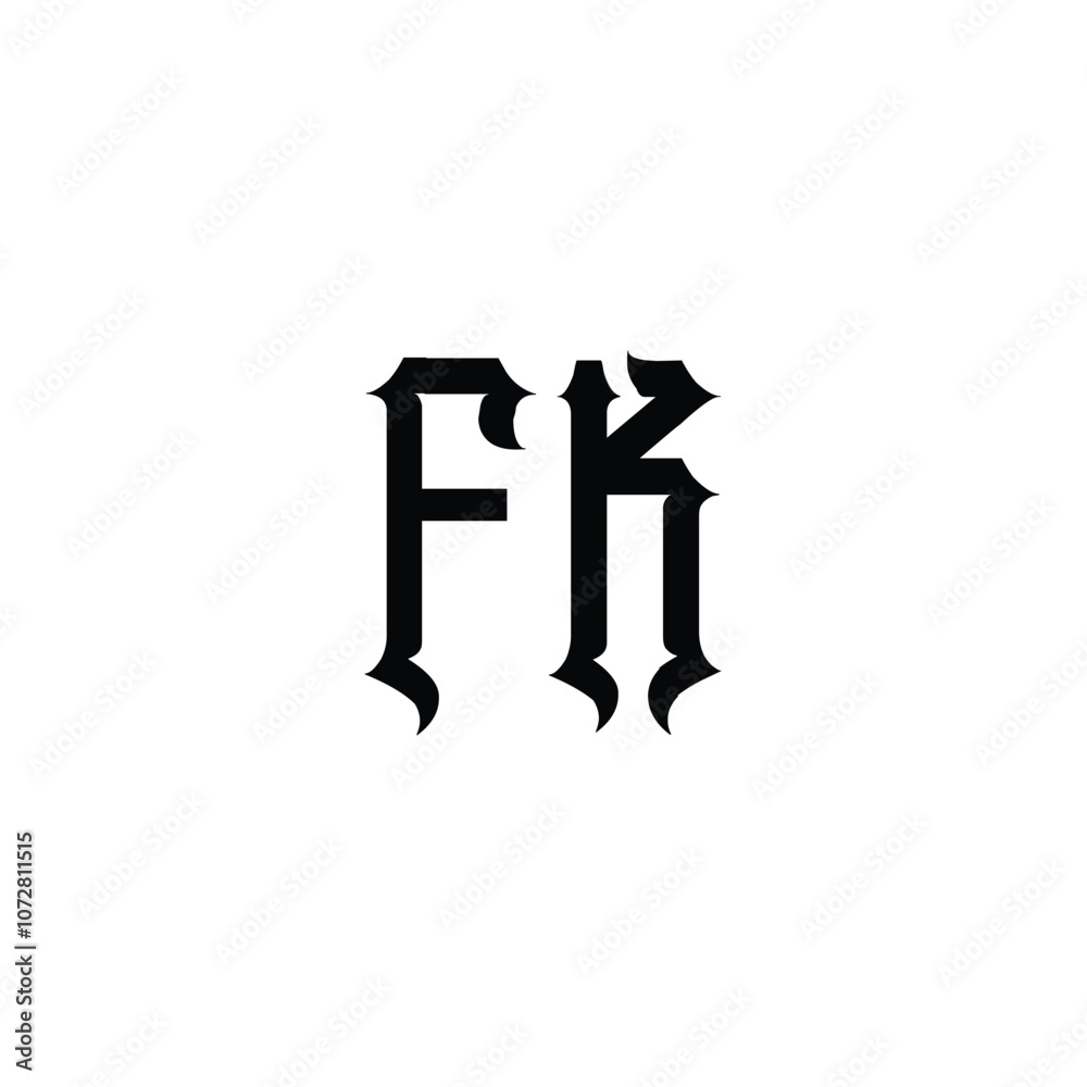 FK monogram logo design letter text name symbol monochrome logotype alphabet character simple logo FK monogram logo design letter text name symbol monochrome logotype alphabet character simple logo