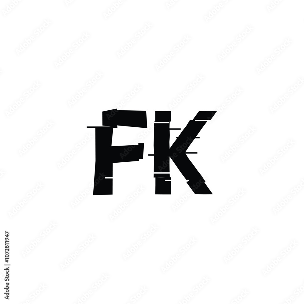 FK monogram logo design letter text name symbol monochrome logotype alphabet character simple logo FK monogram logo design letter text name symbol monochrome logotype alphabet character simple logo