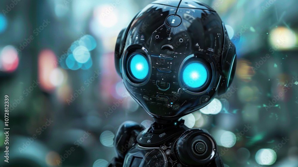 cute and adorable cyberpunk baby robot cute and adorable cyberpunk baby robot