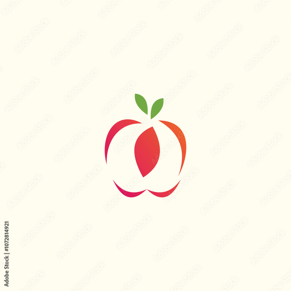 Fruit Apple logo illustration with healthy concept Fruit Apple logo illustration with healthy concept