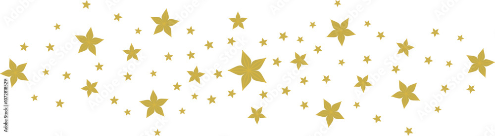 Golden Stars vector illustration on transparent background Golden Stars vector illustration on transparent background