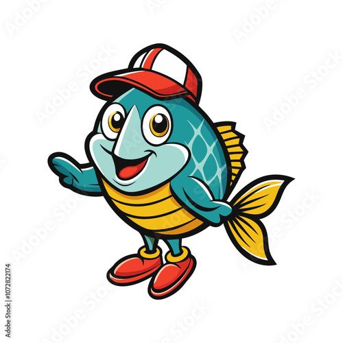 Download Tilapia Fish Vector Art Illustration . This Design Concept Isolated Premium Vector. 