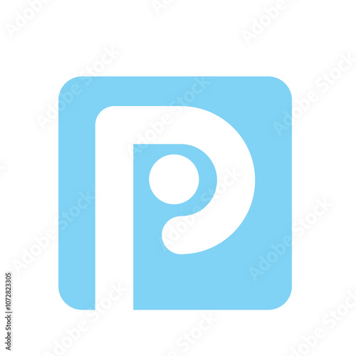 A simple, clean monogram design featuring the letter "P".