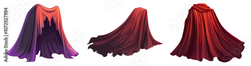 Draped Fabrics on Empty Forms Featuring Soft Textures and Gradient Hues Ideal for Backgrounds in Creative Projects or Artistic Designs