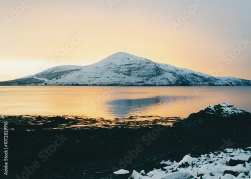 Scottish sunset in the lochs photo