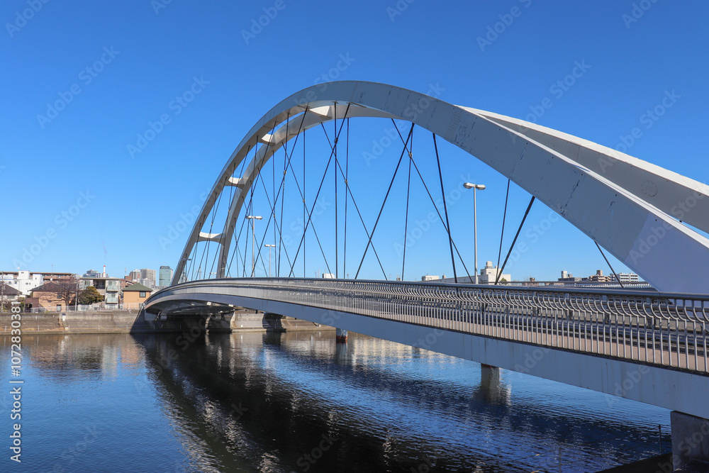 Obraz premium 鶴見川橋(神奈川県横浜市鶴見区)