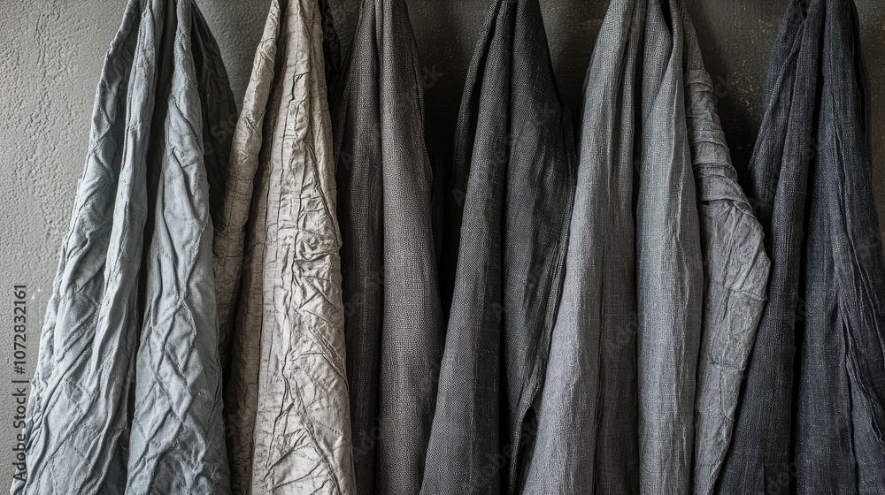 Obraz premium Textured Fabrics in Shades of Grey