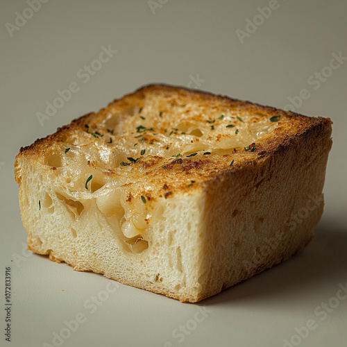 Thick, buttery garlic bread topped with melted cheese and herbs for a deliciously indulgent bite.