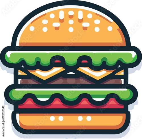 Burger hamburger cheeseburger vector