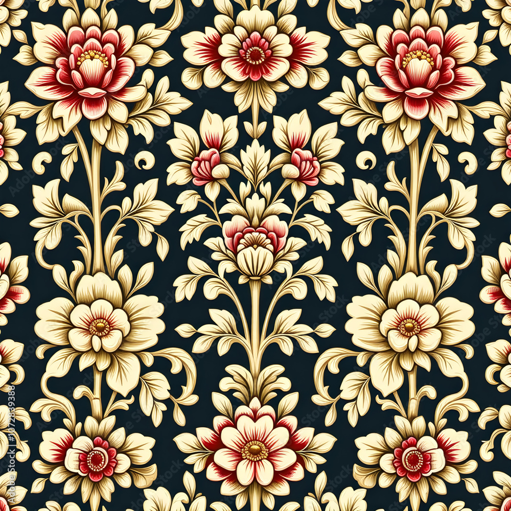 Fototapeta premium seamless pattern with flowers