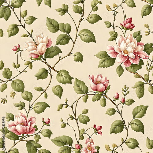 seamless pattern with flowers