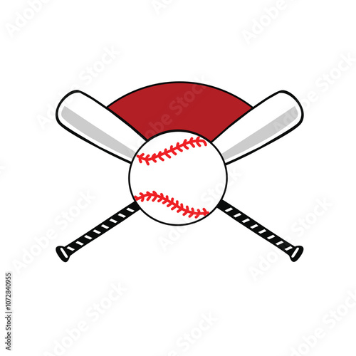 Baseball logo minimalist 