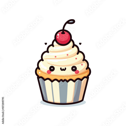 cupcake with cherry