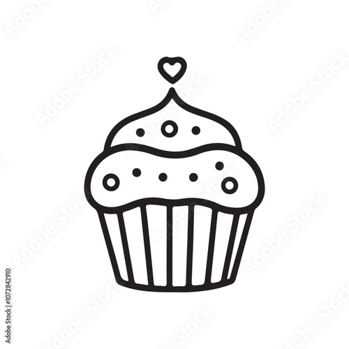 cupcake isolated on white