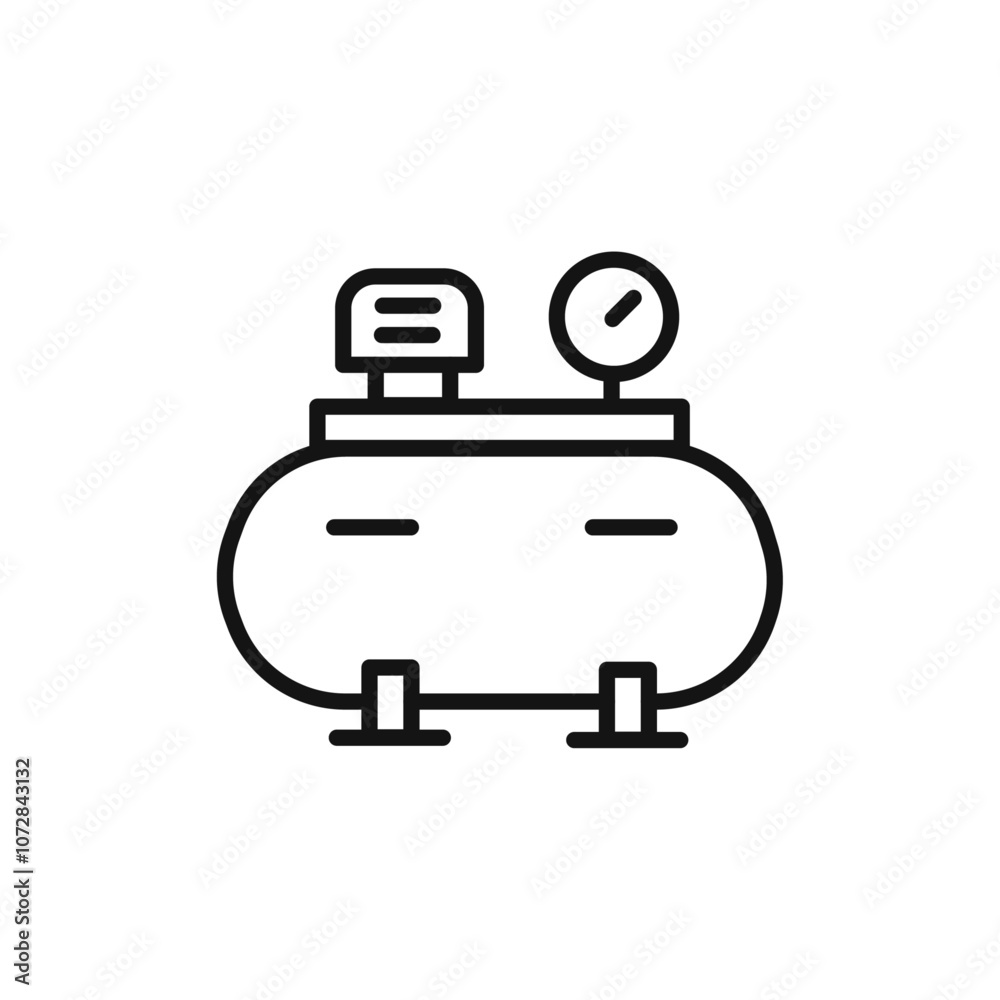 Air compressor pump icon vector line logo art Air compressor pump icon vector line logo art