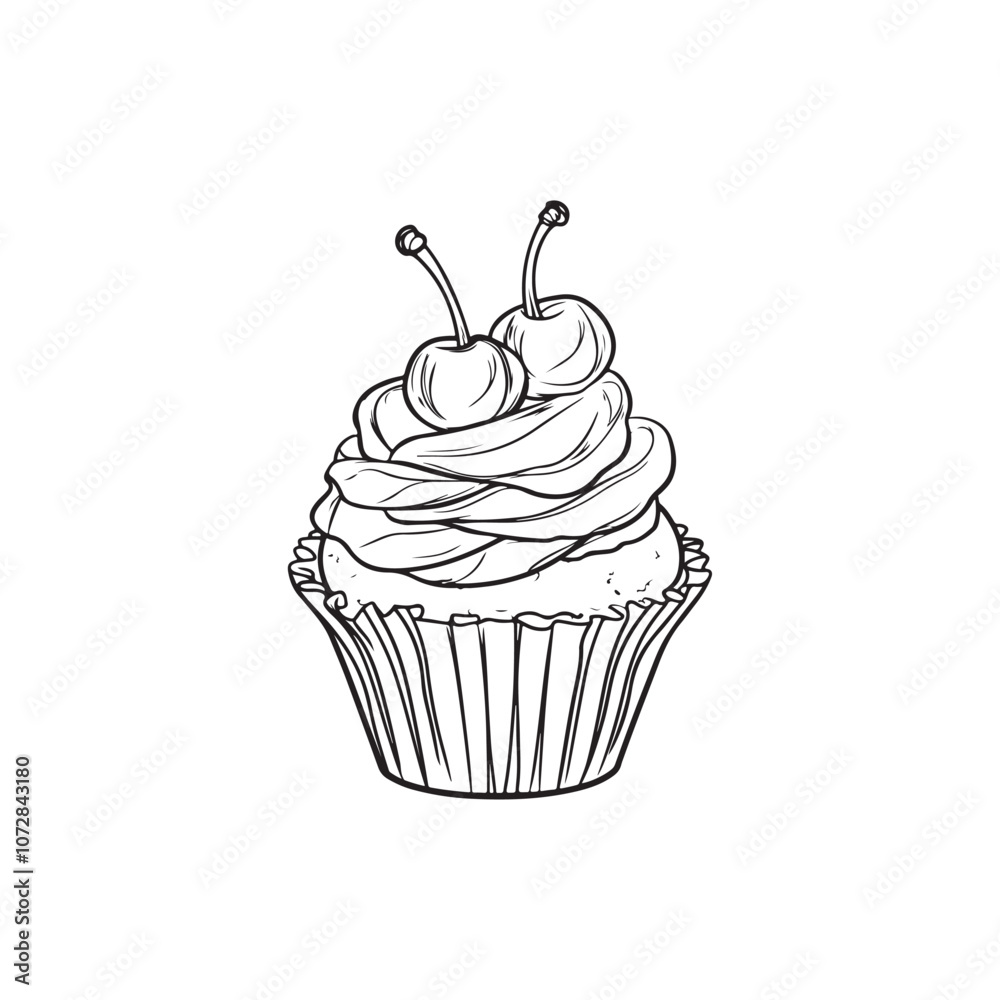 cupcake with cream cupcake with cream