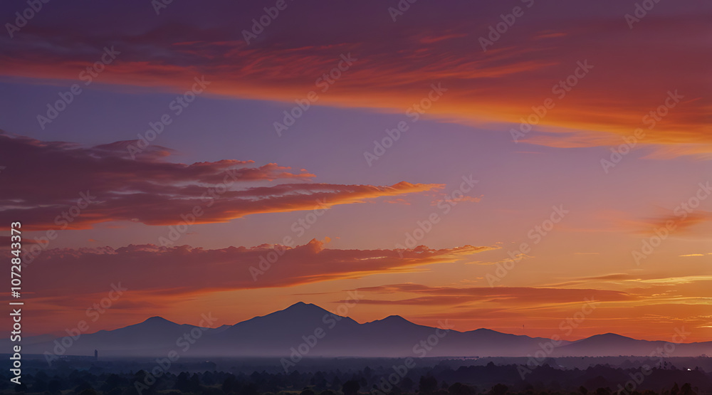 “Sunset with Warm Orange and Pink Hues” – A Serene Sky at Sunset with Gradient Colors of Orange, Pink, and Purple “Sunset with Warm Orange and Pink Hues” – A Serene Sky at Sunset with Gradient Colors of Orange, Pink, and Purple