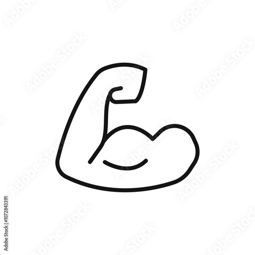 Biceps icon vector line logo art