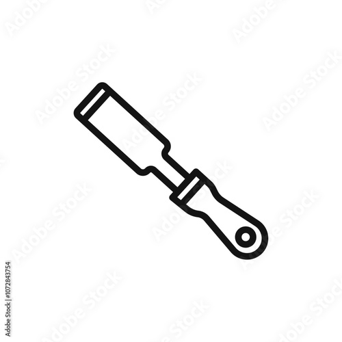 chisel icon vector line logo art