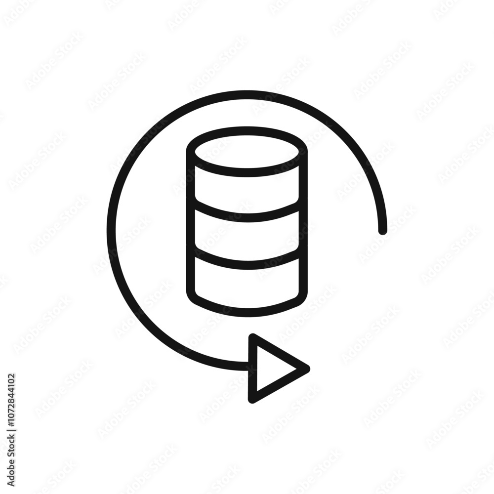 Data Recovery icon vector line logo art Data Recovery icon vector line logo art