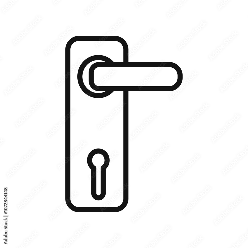 Door knob icon vector line logo art Door knob icon vector line logo art