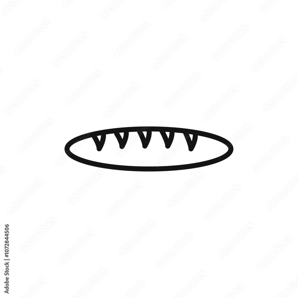 French bread icon vector line logo art French bread icon vector line logo art