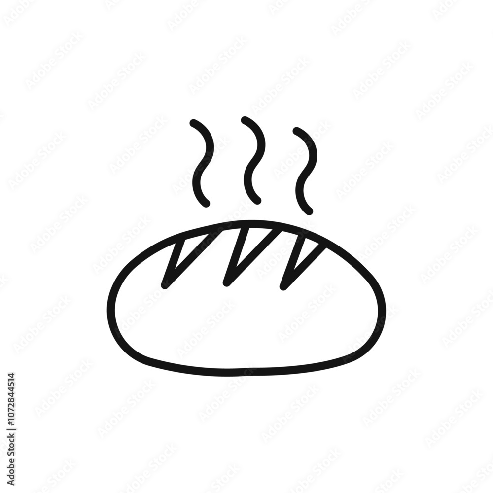fresh bread icon vector line logo art fresh bread icon vector line logo art