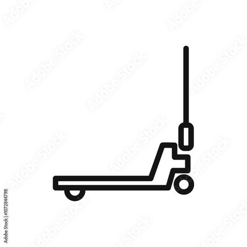 Hand pallet jack icon vector line logo art