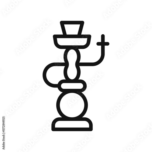 Hookah icon vector line logo art