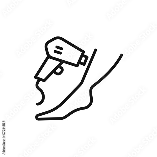 laser dermatology icon vector line logo art