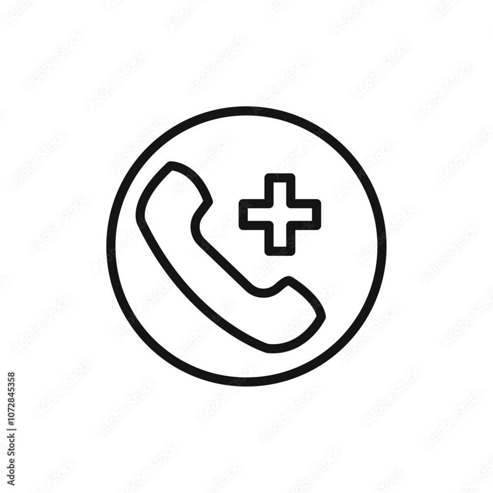 Medical help icon vector line logo art Medical help icon vector line logo art