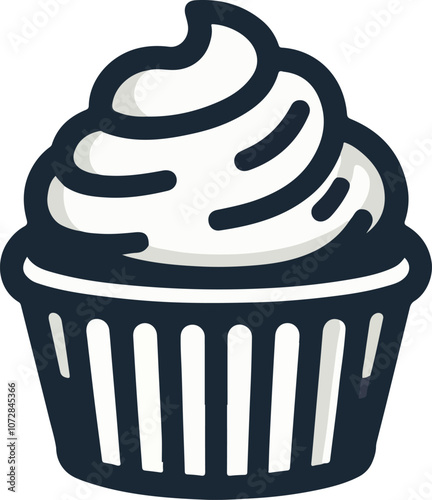 Delicious chocolate chip muffin PNG with transparent background for bakery and dessert design projects