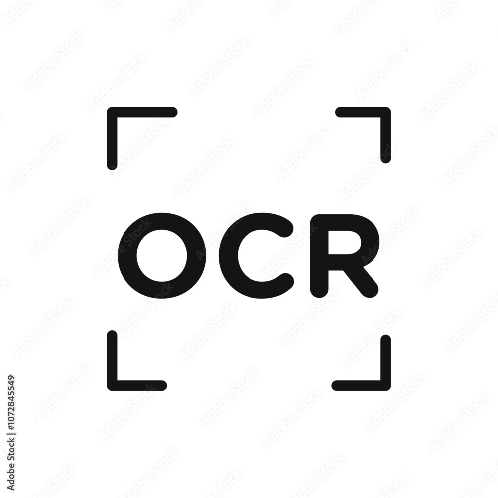 OCR icon vector line logo art OCR icon vector line logo art