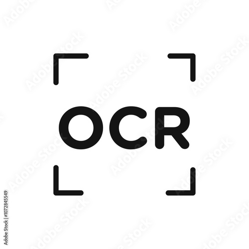 OCR icon vector line logo art