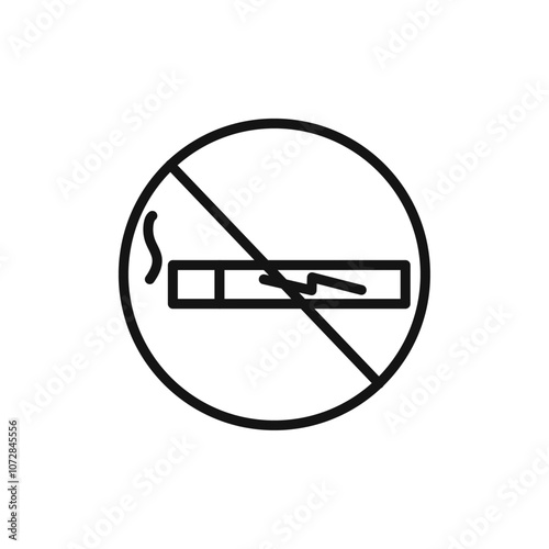 No Electronic Vaping icon vector line logo art