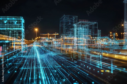 Enhancing urban construction planning and monitoring with a digital twin simulation.