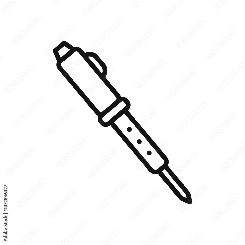 Soldering iron icon vector line logo art Soldering iron icon vector line logo art