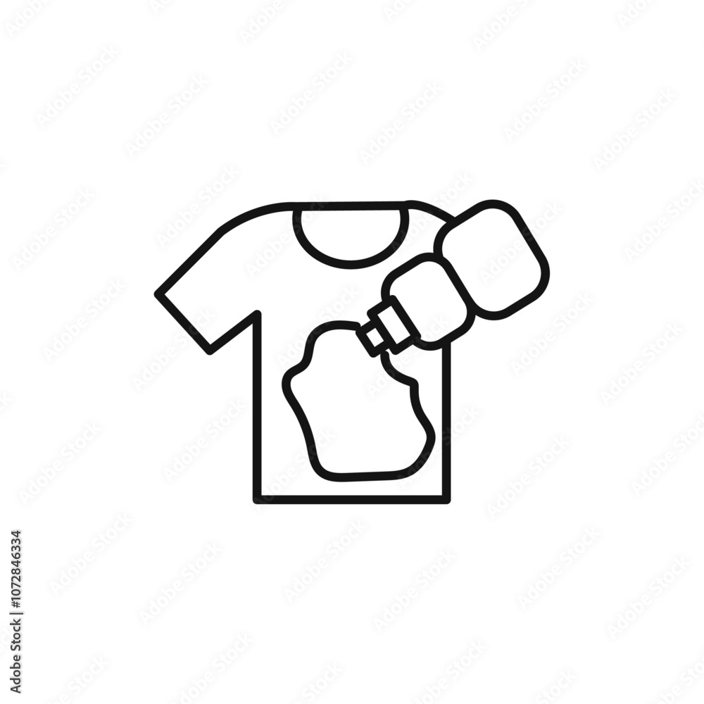 Softener clothes dirt icon vector line logo art Softener clothes dirt icon vector line logo art