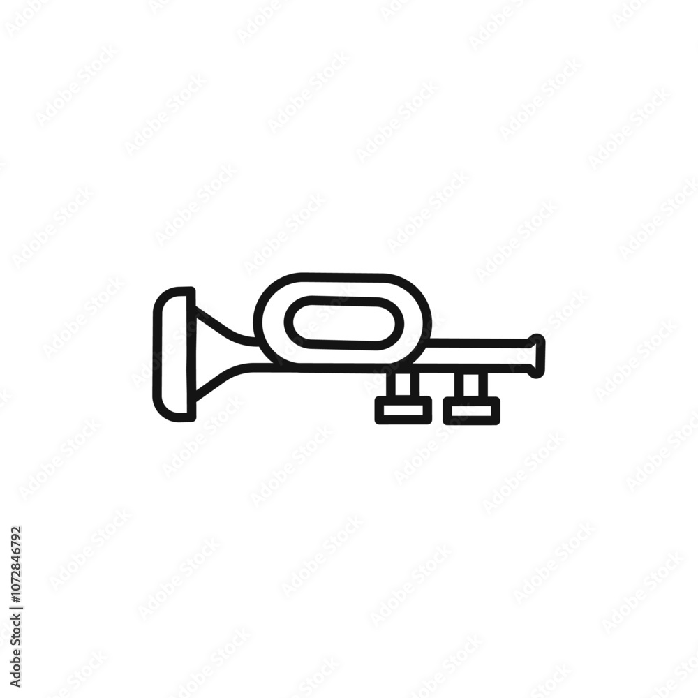 Trumpet icon vector line logo art Trumpet icon vector line logo art