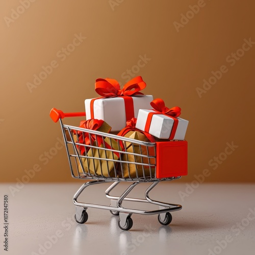 Shopping Cart Full of Gifts.
