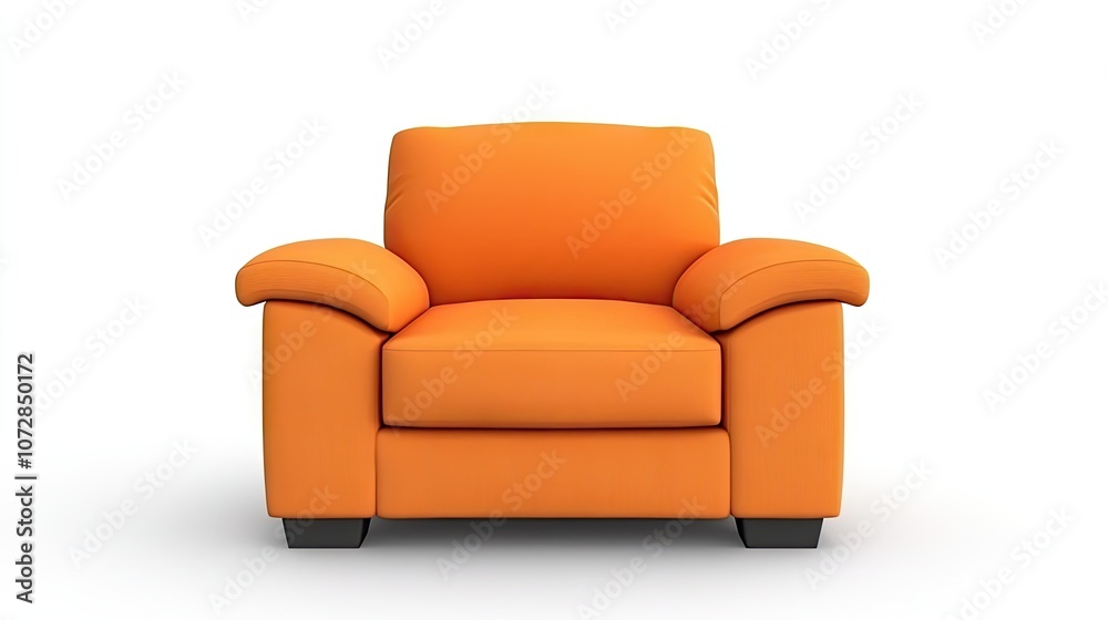 Cozy and Stylish Orange Armchair with Soft Cushions, Perfect for Modern Living Room and Contemporary Interior Design Aesthetic, Ideal for Comfort and Relaxation Cozy and Stylish Orange Armchair with Soft Cushions, Perfect for Modern Living Room and Contemporary Interior Design Aesthetic, Ideal for Comfort and Relaxation