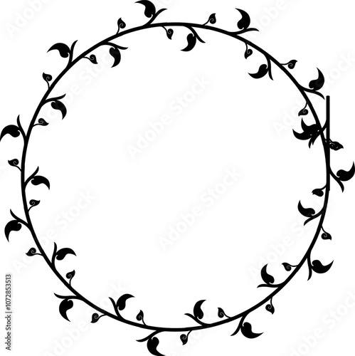 Decorative Round circular banner frames and borders photo