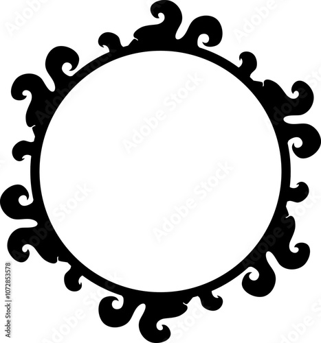 Decorative Round circular banner frames and borders photo