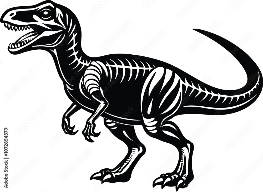 dinosaur silhouette, T-rex monster reptiles, Tyrannosaurus vector dinosaur silhouette, T-rex monster reptiles, Tyrannosaurus vector