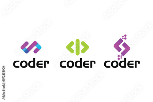 Code coding logo design