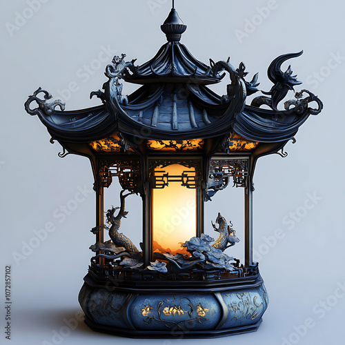 Gorgious Lamp design with fantasy futuristic style photo