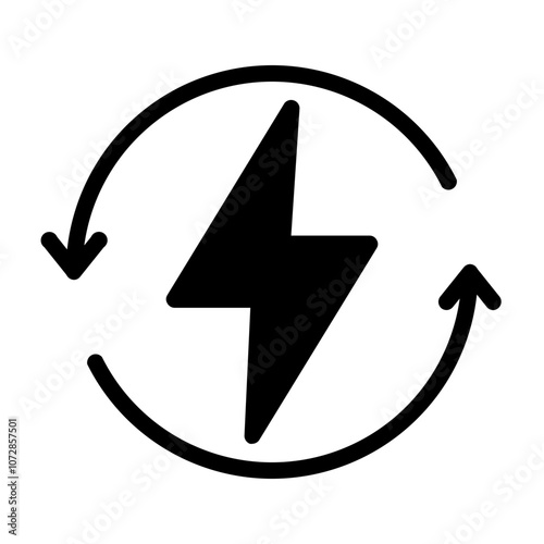 efficent energy use Solid icon