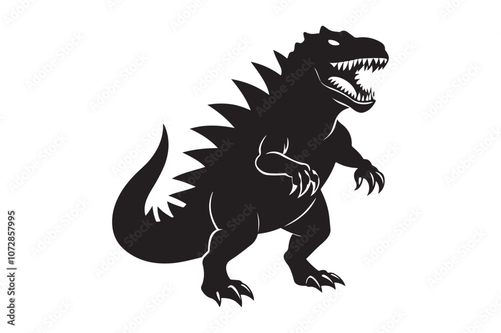 Fototapeta premium Dinosaurs Silhouette vector illustration, Dinosaurs Silhouette, Dinosaurs Silhouette Bundle 