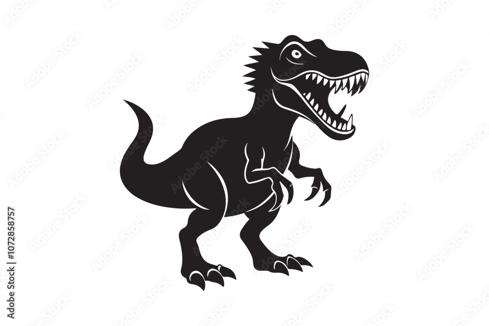 Obraz premium Dinosaurs Silhouette vector illustration, Dinosaurs Silhouette, Dinosaurs Silhouette Bundle 